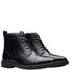 CLARKS MENS ZIP LACE ANKLE BOOT - BLACK LEATHER